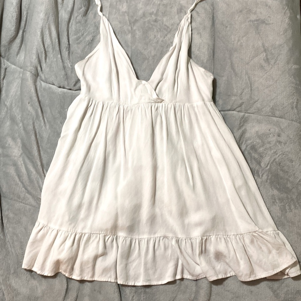 white mini dress